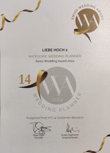 Swiss Wedding Award Wedding planner