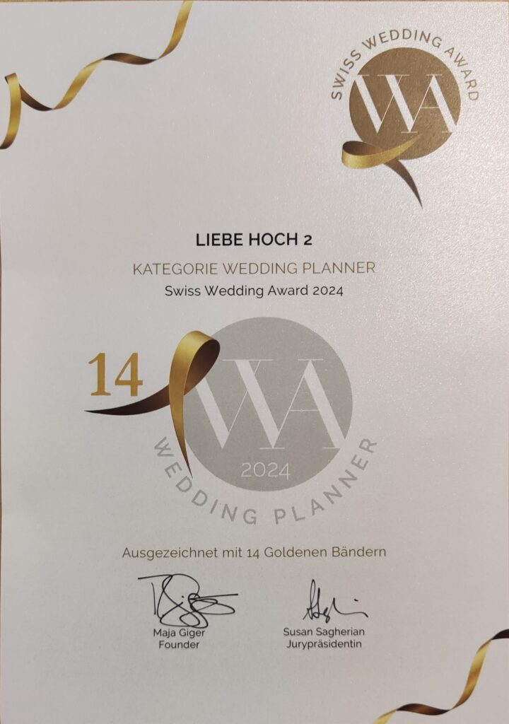 Swiss Wedding Award Wedding planner